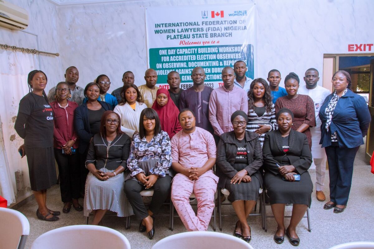 FIDA trains election observers on documenting violence against women in Plateau State