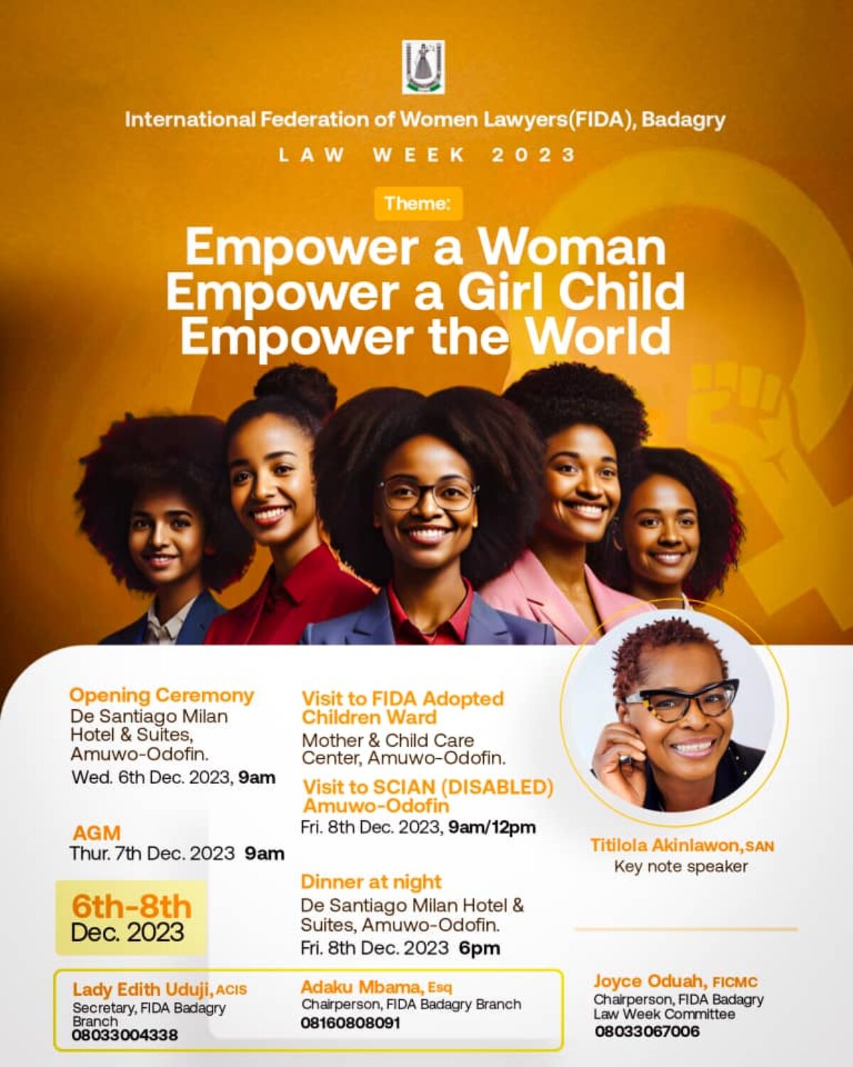 FIDA Nigeria Badagry 2023 Annual Law Week: Empowering Women and Girls, Transforming the World